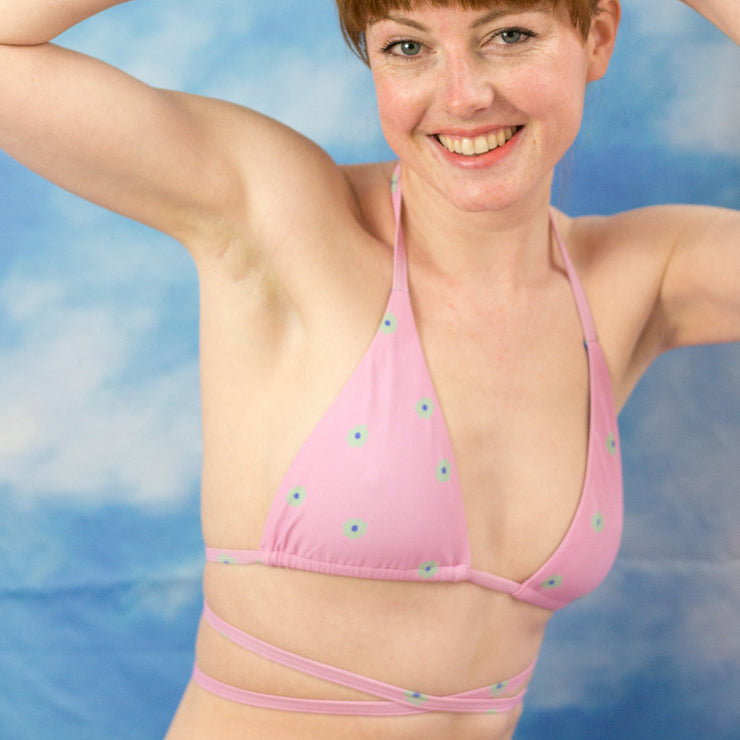 Haut de bikini noir/mini flowers