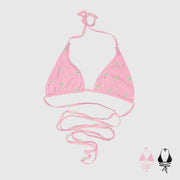 Haut de bikini noir/mini flowers