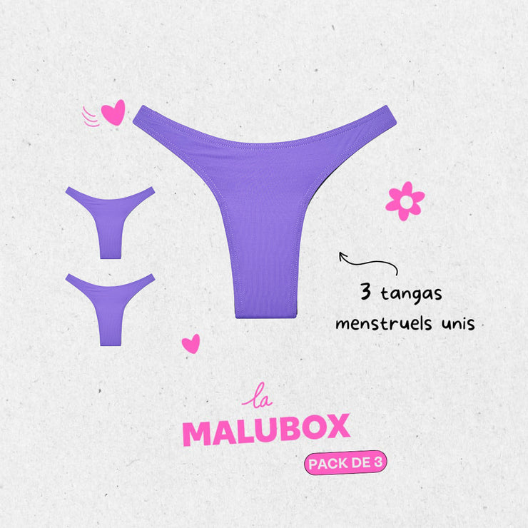 Box 3 tangas menstruels monochrome