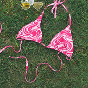 haut de bikini menstruel imprimé rose - Malucette