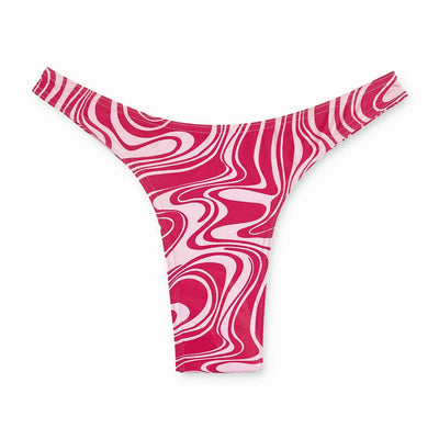 maillot de bain menstruel tanga imprimé rose - malucette