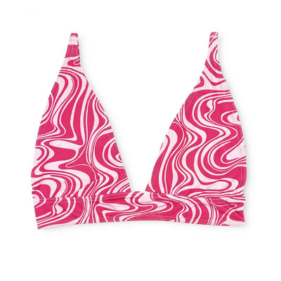 haut de maillot de bain menstruel imprimé rose - malucette